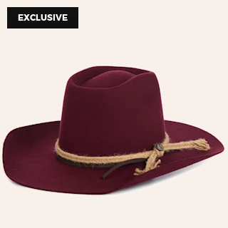 Rockin C Women's Rowdy Wine Wool Cowboy Hat